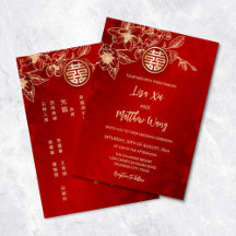 Magnolia Goud Rood Chinees Bruiloft