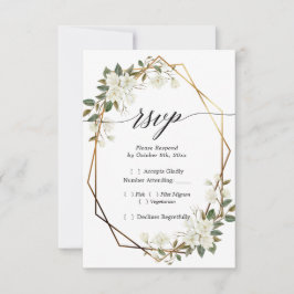 Magnolia gouden geometrisch lijst RSVP