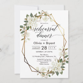 Magnolia gouden geometrische lijst repetitie diner kaart