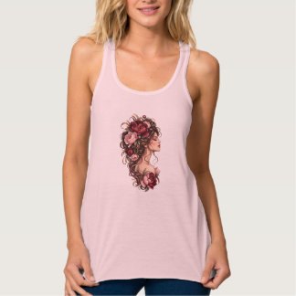 Magnolia Grace Botanical Muse Elegante Bloem Tankt Tanktop