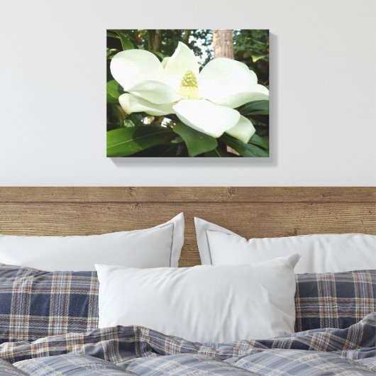 Magnolia Grandiflora Canvas Print (Insitu (Slaapkamer))