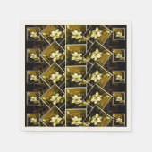 Magnolia Grandiflora Elegant Framed Mashup Napkins Servet (Voorkant)