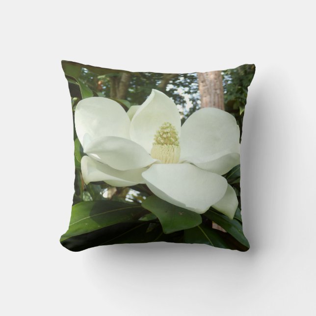 Magnolia Grandiflora Throw Cushion Kussen (Voorkant)
