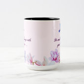 Magnolia Grote Liefde Tweekleurige Koffiemok (Center)