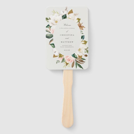 Magnolia huwelijksprogramma Fan Handwaaier (Voorkant)