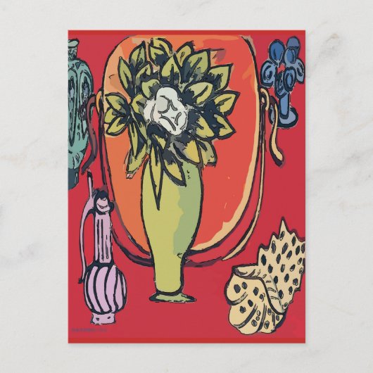Magnolia in Vase, na Matisse Briefkaart (Voorkant)