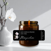 Magnolia kaarsetiket etiket