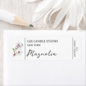 Magnolia kaarsetiket etiket (Insitu)