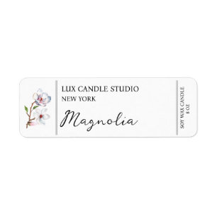 Magnolia kaarsetiket etiket