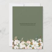 Magnolia Katoen Bloemige Bladeren Gouden Geometris Save The Date (Achterkant)