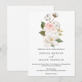 Magnolia katoen bruiloft uitnodiging (Voorkant / Achterkant)