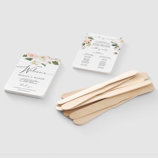 Magnolia Katoen Huwelijksprogramma Fan Loving Memo Handwaaier (Niet-gemonteerd)