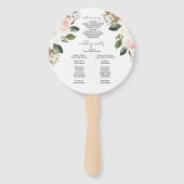 Magnolia Katoen Ronde Huwelijksprogramma Fan Handwaaier (Achterkant)