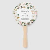 Magnolia Katoen Ronde Huwelijksprogramma Fan Handwaaier (Voorkant)