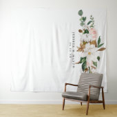 Magnolia Katoenen Achtergrond Fotocabine Wandkleed (In Situ (horizontaal))