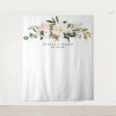 Magnolia Katoenen Achtergrond Fotohokje Wandkleed (Voorkant)