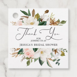 Magnolia Katoenen Bruiloft Uitnodiging Bedankbrief Bedankjes Labels