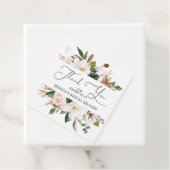 Magnolia Katoenen Bruiloft Uitnodiging Bedankbrief Bedankjes Labels (In situ)