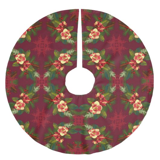 Magnolia kerstprint boomrok kerstboom rok (Voorkant)