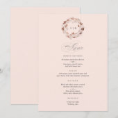 Magnolia krans bruiloft diner menu (Voorkant / Achterkant)