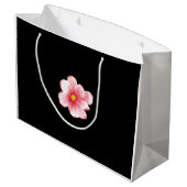 Magnolia Kussen Zwart Groot Cadeauzakje (Achterkant Gekanteld)