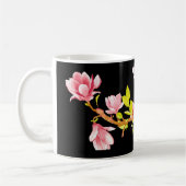 Magnolia Kussen Zwart Koffiemok (Links)