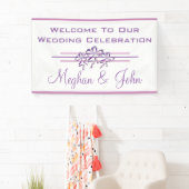 Magnolia Lavender - Wedding Banner - 3' x 5' (Insitu)