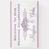 Magnolia Lavender - Wedding Banner - 3' x 5' (Verticaal)