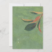 Magnolia Leaves Botanical Wedding Invitation Kaart (Achterkant)