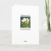 Magnolia Leaves. Wenskaart Kaart (Achterkant)