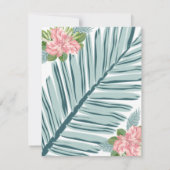 Magnolia Lelies Bruidsboeket Save The Date Kaart (Achterkant)