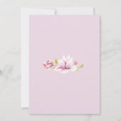 Magnolia lente bloemenbruiloft uitnodigingen (Achterkant)
