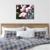 Magnolia Lente Bloemenfotografie Canvas 6 Afdruk (Insitu (Slaapkamer))