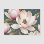 Magnolia lente bloemenpatroon tissuepapier (Voorkant)
