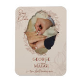 Magnolia Lijn Kunst Ornamentaal Magneet (Verticaal)