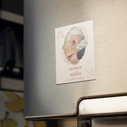 Magnolia Lijn Kunst Ornamentaal Magneet