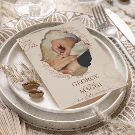 Magnolia Lijn Kunst Ornate Vintage Frame Save The Date