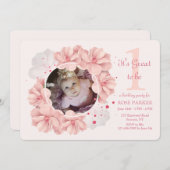 Magnolia Lijst foto uitnodiging (Voorkant / Achterkant)