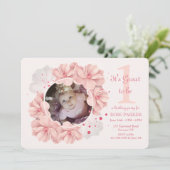 Magnolia Lijst foto uitnodiging (Staand voorkant)