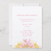 Magnolia Lijst onze dochter studeert linen af Kaart (Achterkant)