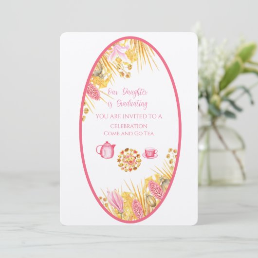 Magnolia Lijst onze dochter studeert linen af Kaart (Staand voorkant)