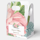 Magnolia Lilies Bouquet Favor Box Bedankdoosjes (Geopend)