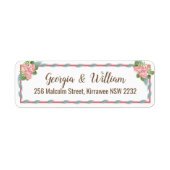 Magnolia Lilies Bouquet Return Address Label (Voorkant)