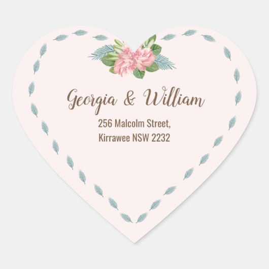 Magnolia Lilies Bouquet Return Address Sticker B (Voorkant)