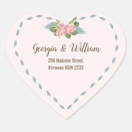 Magnolia Lilies Bouquet Return Address Sticker B