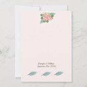 Magnolia Lilies Bouquet Wedding Invitation B (Achterkant)