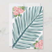 Magnolia Lilies Bouquet Wedding Invitation C (Achterkant)