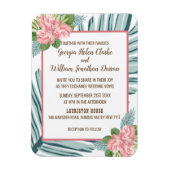 Magnolia Lilies Bouquet Wedding Magnet Card Magneet (Verticaal)