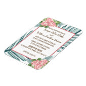 Magnolia Lilies Bouquet Wedding Magnet Card Magneet (Linkerzijde)