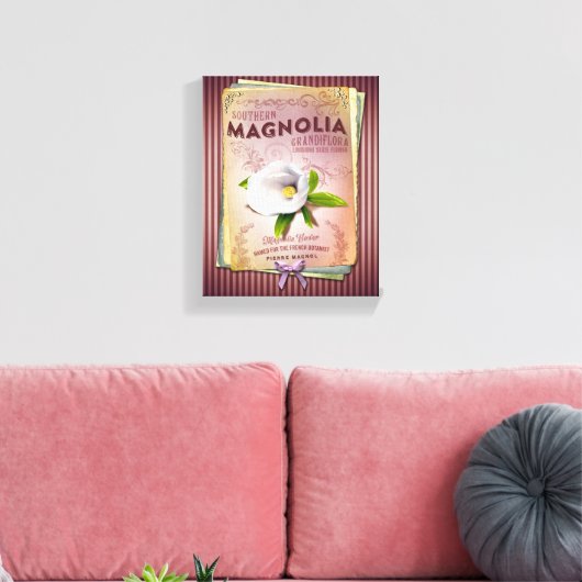 Magnolia Louisiana's State Flower Canvas Afdruk (Insitu (Woonkamer))